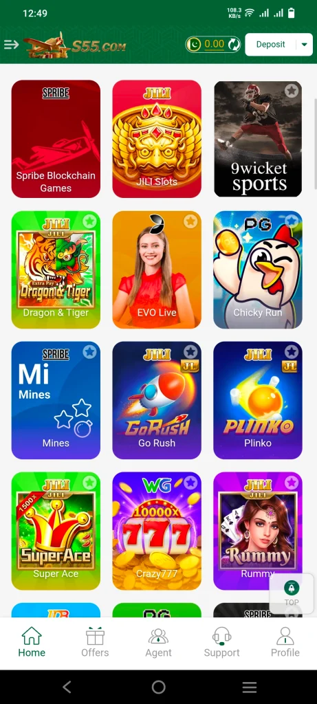 S55 Casino Game