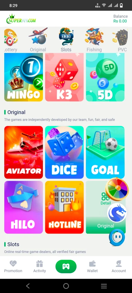 Super9T9 Game App