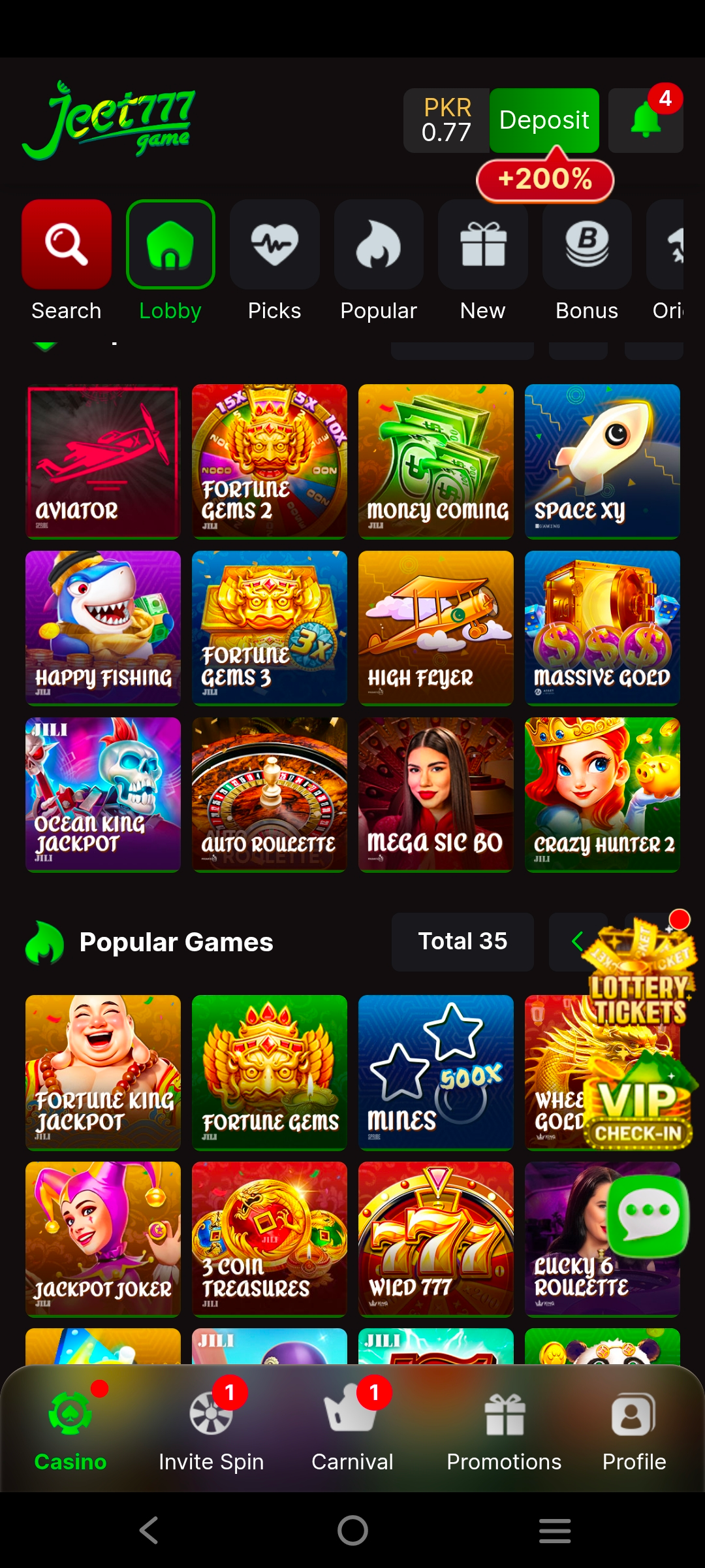 Jeet777 Game App