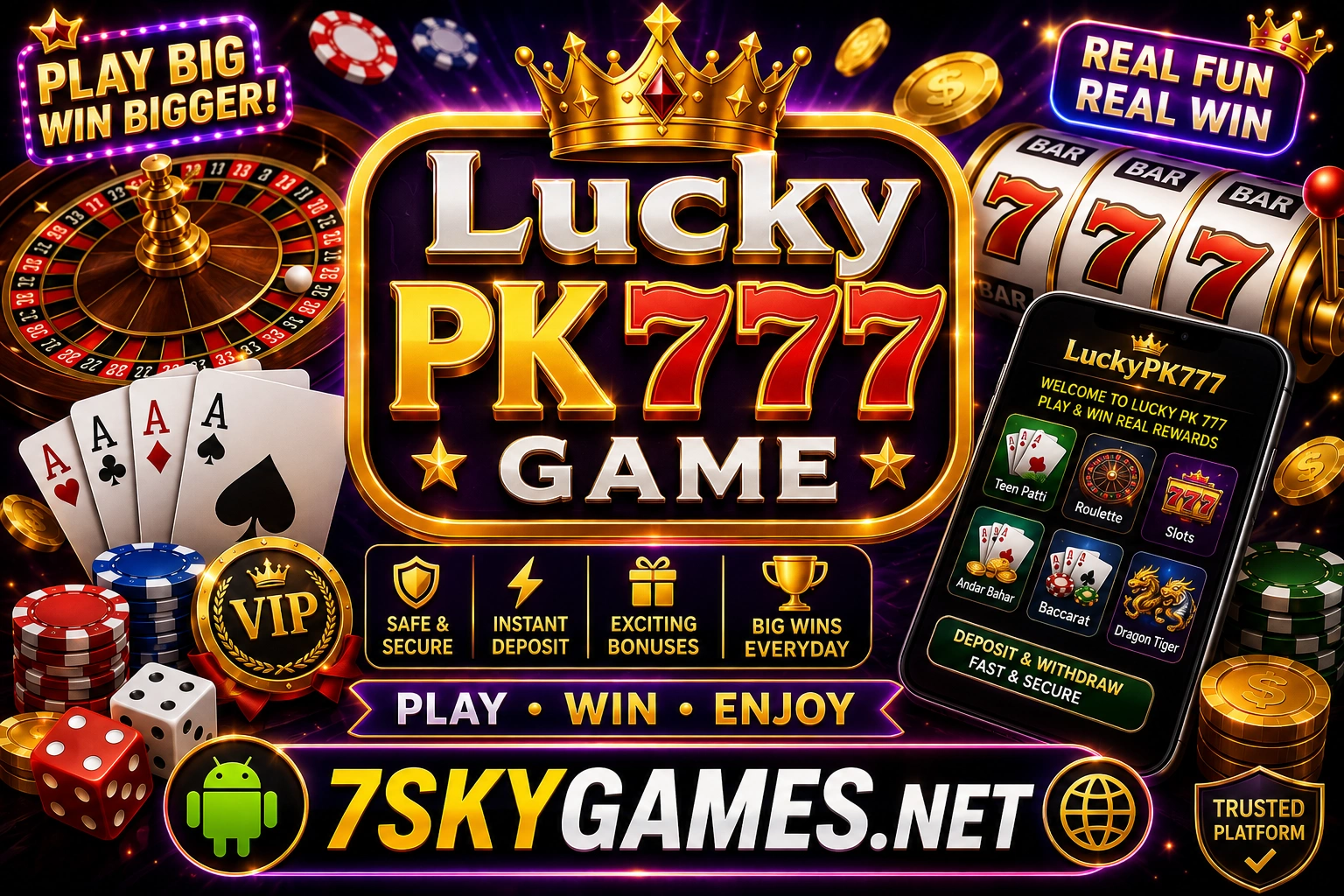 LuckyPK777 Game Interface